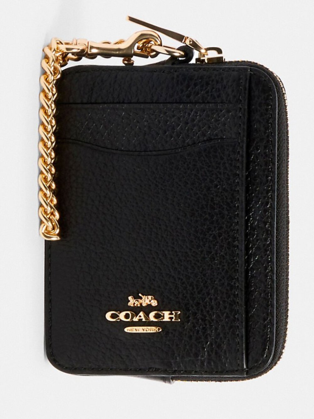 Coach Zip Card Case - Black